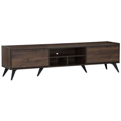 Meuble TV Maxton 1.8m – Black/Cocoa Noyer Fumé
