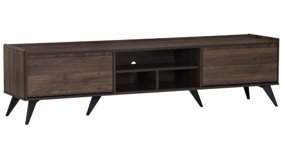 Meuble TV Maxton 1.8m – Black/Cocoa Noyer Fumé