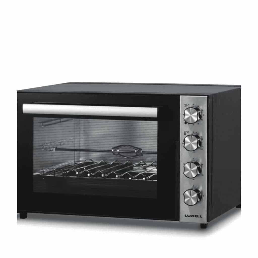 Image du Mini Four Kumtel LX-9325 70L Inox Noir, un four électrique compact et élégant pour une cuisson parfaite