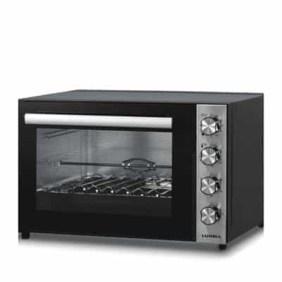 Image du Mini Four Kumtel LX-9325 70L Inox Noir, un four électrique compact et élégant pour une cuisson parfaite