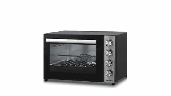 Image du Mini Four Kumtel LX-9325 70L Inox Noir, un four électrique compact et élégant pour une cuisson parfaite