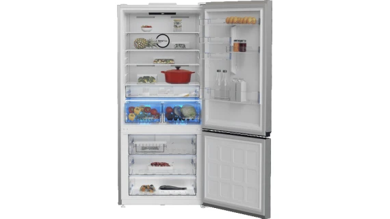 Réfrigérateur BEKO Combiné No Frost 730 Litre brut Gris –ProSmart™ Inverter  A++RCNE730E40SXP – Image 2