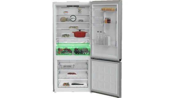 Réfrigérateur BEKO Combiné No Frost 730 Litre brut Gris –ProSmart™ Inverter  A++RCNE730E40SXP – Image 6