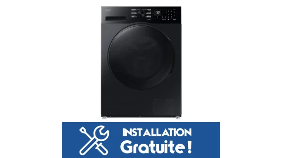 Machine à Laver Samsung 11kg/6kg Séchage Noir WD11DG5B15BB