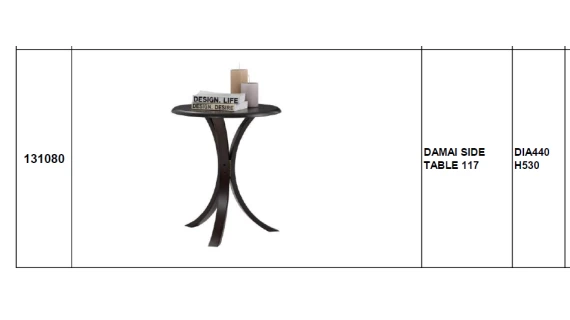 Table d'Appoint Damai – Ronde Design Wengé Fumé – Image 2