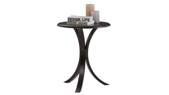 Table d'Appoint Damai – Ronde Design Wengé Fumé
