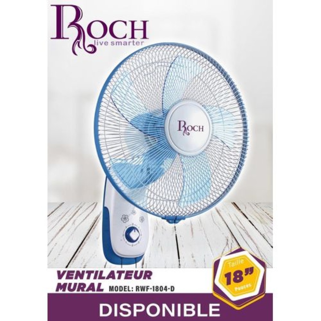 Roch ROF-W1608-F ventilateur orbit plafonnier 16 pouces blanc