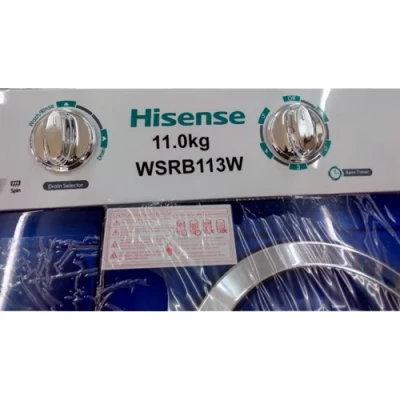Machine à Laver Semi-Automatique Hisense - 11KG - WSRB113W - Économique - Lave - Rince - Essor - – Image 4