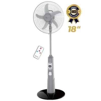 Roch RSF-918R-B ventilateur rechargeable détails télécommande