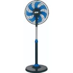 Ventilateur sur pied Smart Technology 12" en plastique ABS avec un pied stable et une interface de contrôle