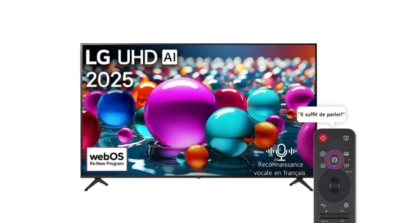 Téléviseur LG 65" Smart 4K AI avec Magic Remote AI