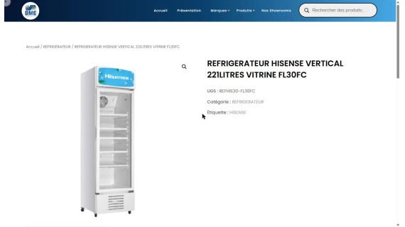 Réfrigérateur Vitrine Hisense FL30FC 221L – Froid Ventilé – Image 2