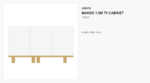 Fiche technique MANDO 1.8M TV Cabinet - Dimensions W1800 D400 H424 mm