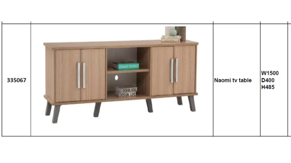Meuble TV Naomi – Table TV 1.5M Chêne Naturel – Image 2