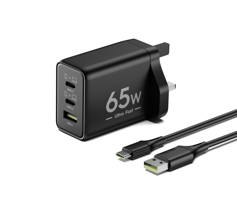 Chargeur TECNO E60T 65W GaN - 3 ports charge rapide