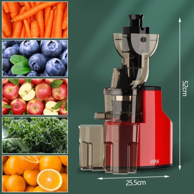 Extracteur de Jus WINNING STAR ST1000 Rouge 150W – Extracteur Lent 500 ml avec Éjection Automatique de la Pulpe