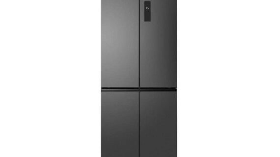Réfrigérateur FINIX Side by Side 4 portes 550L gris avec système No Frost et compresseur Inverter