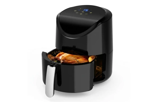Friteuse sans huile noire de 6L avec 7 programmes préréglés