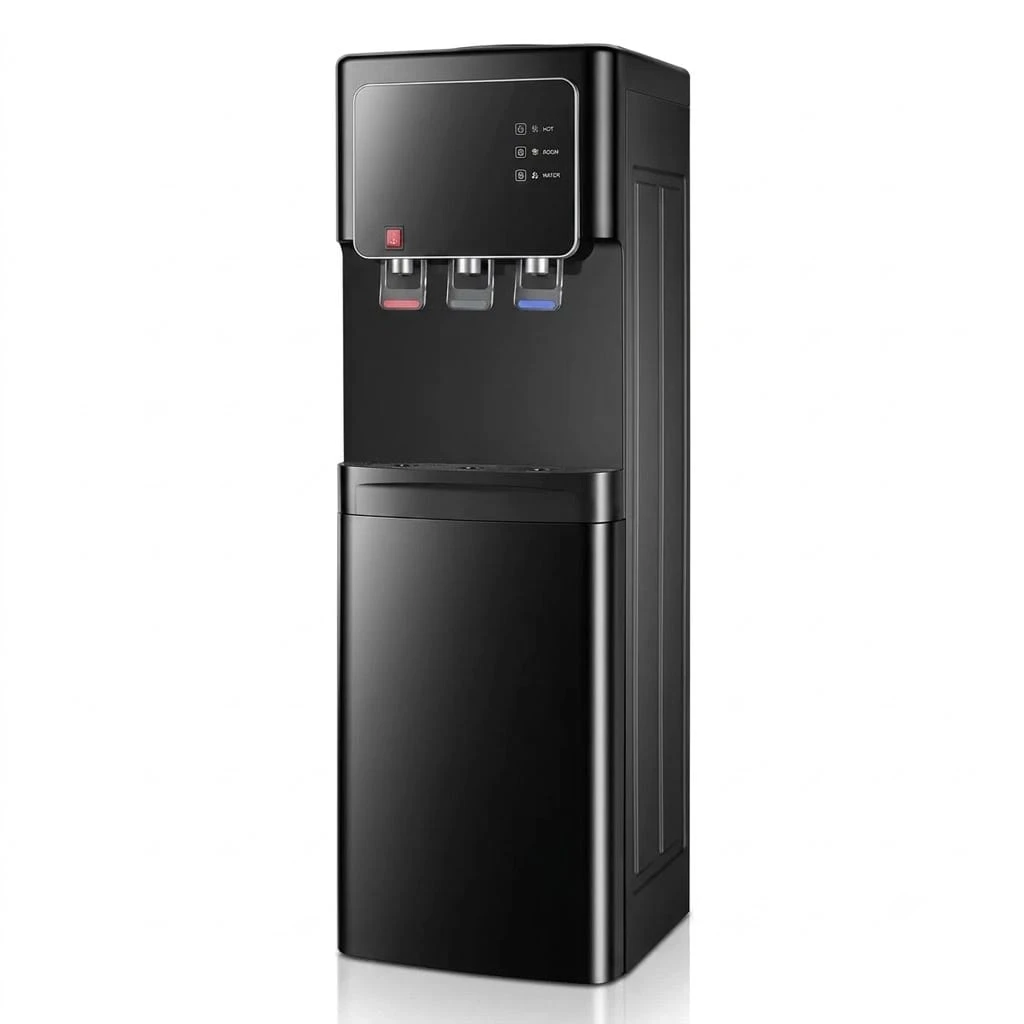 Fontaine à eau Hisense 3 robinets noire avec eau froide, chaude et température ambiante