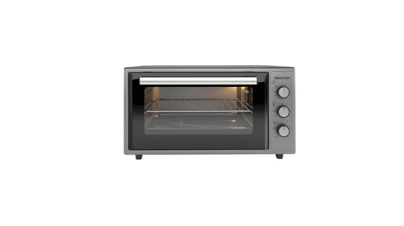 Photo du Mini Four Elactron 60L Gris EL60400MG avec chaleur tournante, grill et 5 fonctions de cuisson