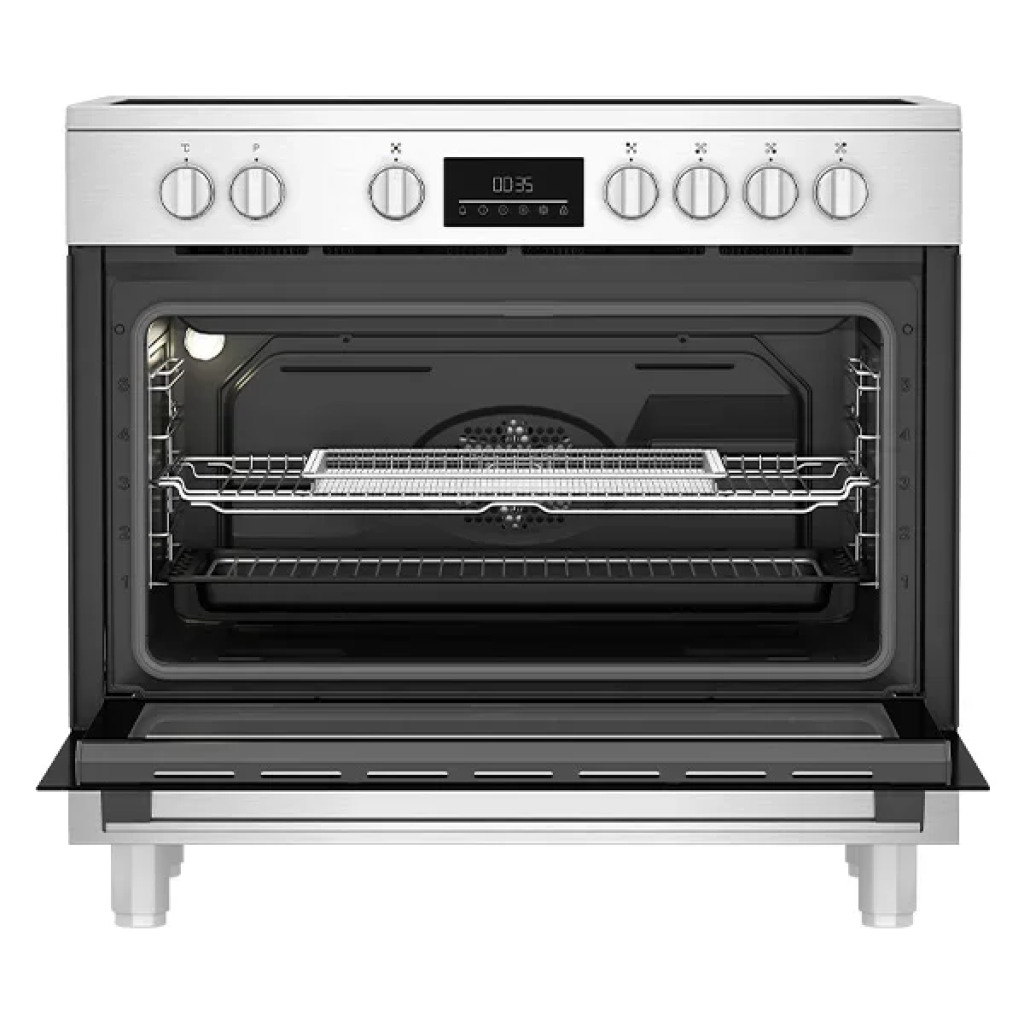 Cuisinière électrique Beko BGM30203EX vitrocéramique 90cm en acier inoxydable