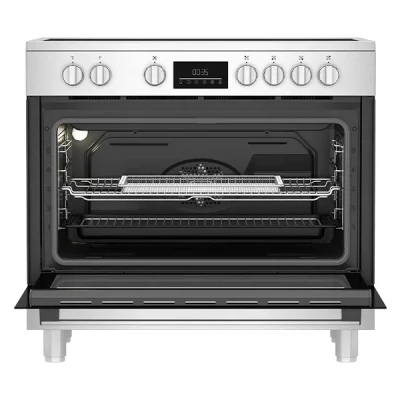 Cuisinière électrique Beko BGM30203EX vitrocéramique 90cm en acier inoxydable