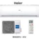 Climatiseur Split Haier 24000 BTU A+++ avec design moderne et épuré, installé dans un salon à Dakar
