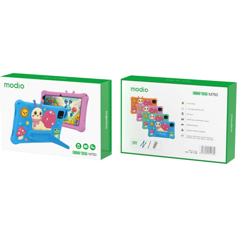 Tablette enfant Modio Kids Tab M750 7 pouces avec coque de protection anti-choc