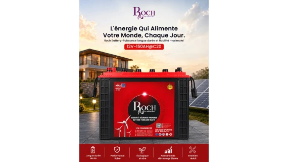 Batterie solaire Roch 12V-150Ah tubulaire EFB