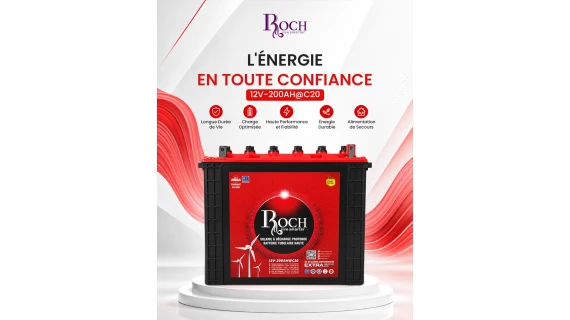 Batterie solaire Roch 12V-200Ah tubulaire EFB
