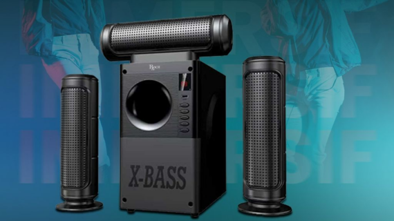 Haut-Parleurs Roch RS-PK6030 X-BASS avec télécommande et connexions USB et Bluetooth